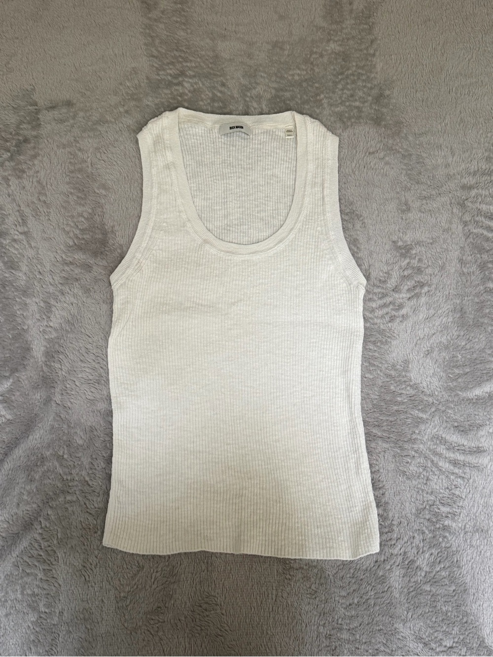 Buck Mason Natural Coastal Linen Scoop Tank